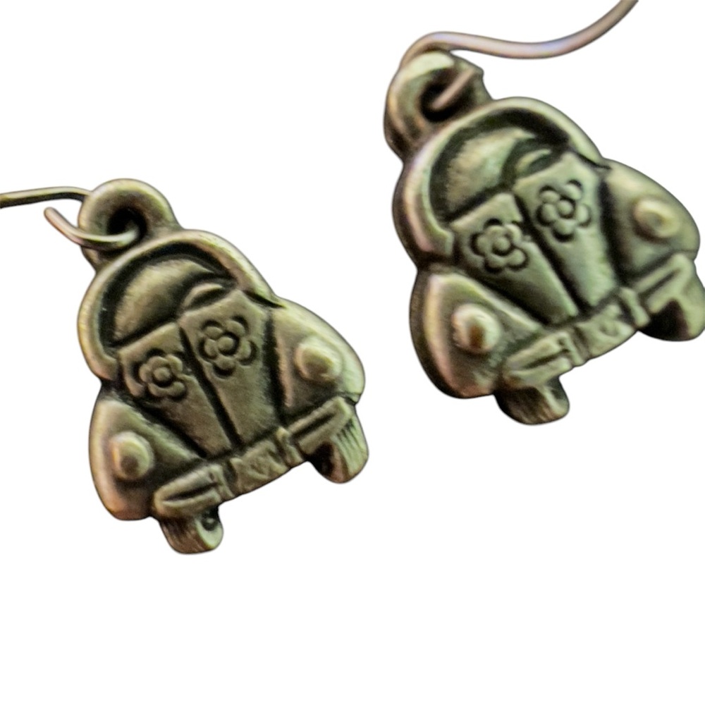 VW BEETLE Earrings. Love Bug Punch Buggy Dangles